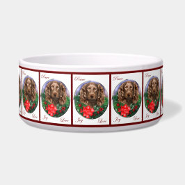 Tigela Boykin Spaniel Christmas Dog Bowl