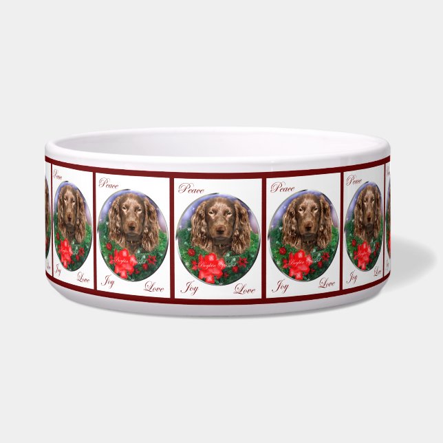 Tigela Boykin Spaniel Christmas Dog Bowl (Frente)