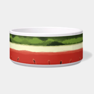 Tigela Bright Red Watercolor Watermelon Cerâmica Pet Bowl