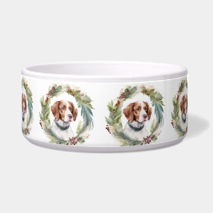 Tigela Brittany Spaniel Wreath Festivo Pup
