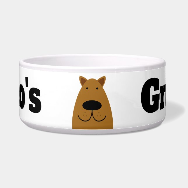 Tigela Brown Labrador Dog (Frente)