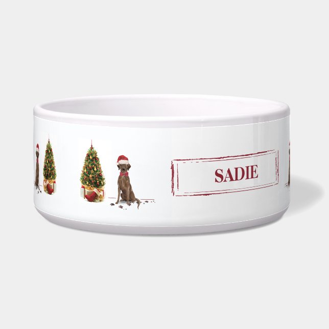 Tigela Brown Labrador Retriever Engraçado Árvore de Cacho (Esquerda)