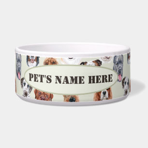 Tigela Buldogue de animais de estimação personalizado em
