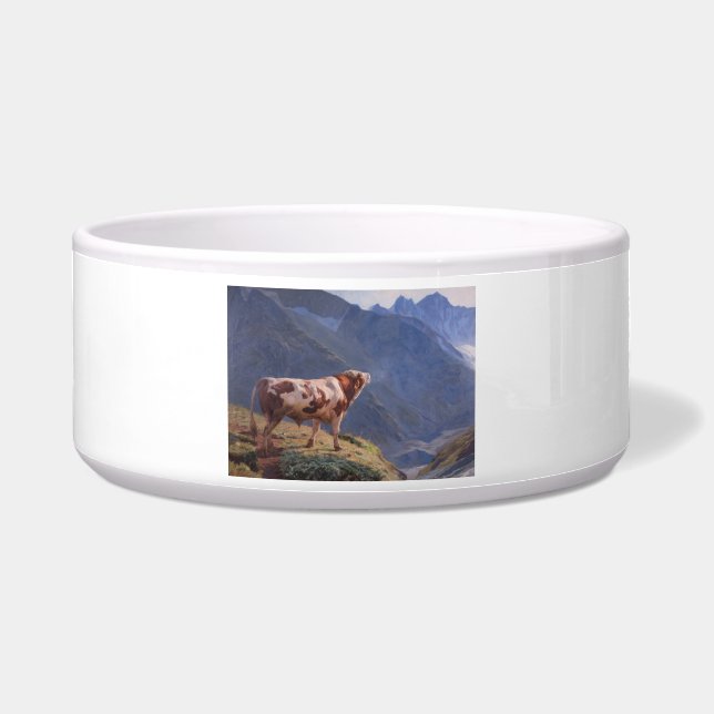 Tigela Bull nos Alpes (por Eugène Burnand) (Frente)