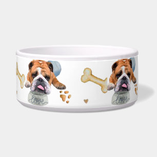 Tigela Bulldog, ilustração