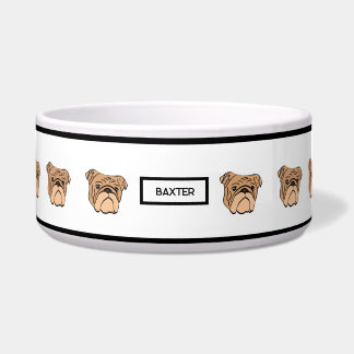 Tigela Bulldog Pet Bowl para Cães - Brown