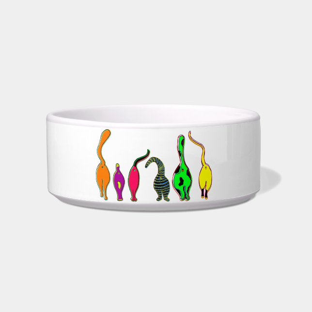 Tigela Bumbuns Coloridos de Gatos (Frente)