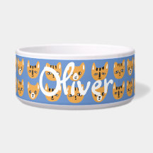 Cabeça de Gato Amarelo Fofo com Nome Personalizáve