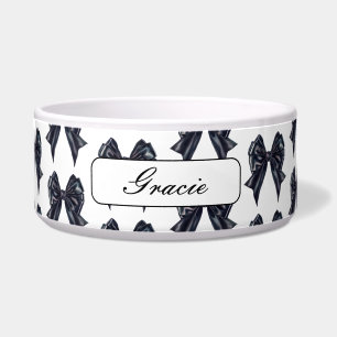 Tigela Cachorro-Arco Negro Elegante