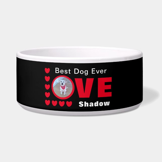 Tigela Cachorro Bonito, Cachorro Vermelho, Nome Negro (Frente)