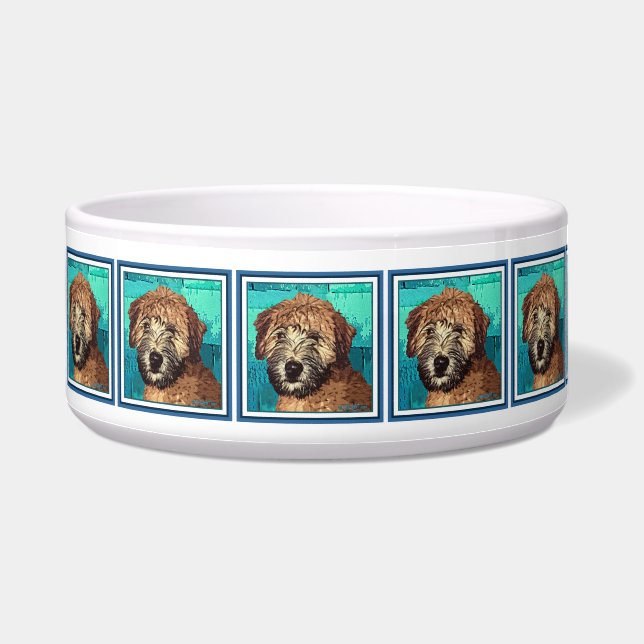 Tigela Cachorro Cachorro Cachorro, Terrier, com Face Molh (Esquerda)