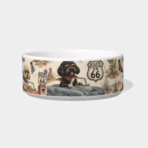 Tigela Cachorro da Rota 66 Retro