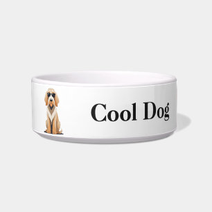 Tigela Cachorro de Água com Pet Bowl de Óculos de Sol
