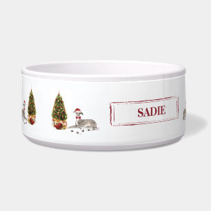 Tigela Cachorro de Natal Engraçado Italiano Greyhound