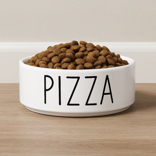 Tigela Cachorro de pizza engraçado (Funny Pizza Dog Bowl)