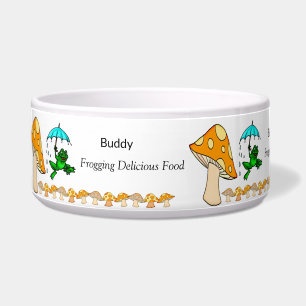 Tigela Cachorro Dog Bowl Sroging Delicioso Comida Cogumel