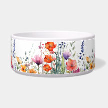 Cachorro Floral de Acuarela Vibrante de Flores Sil