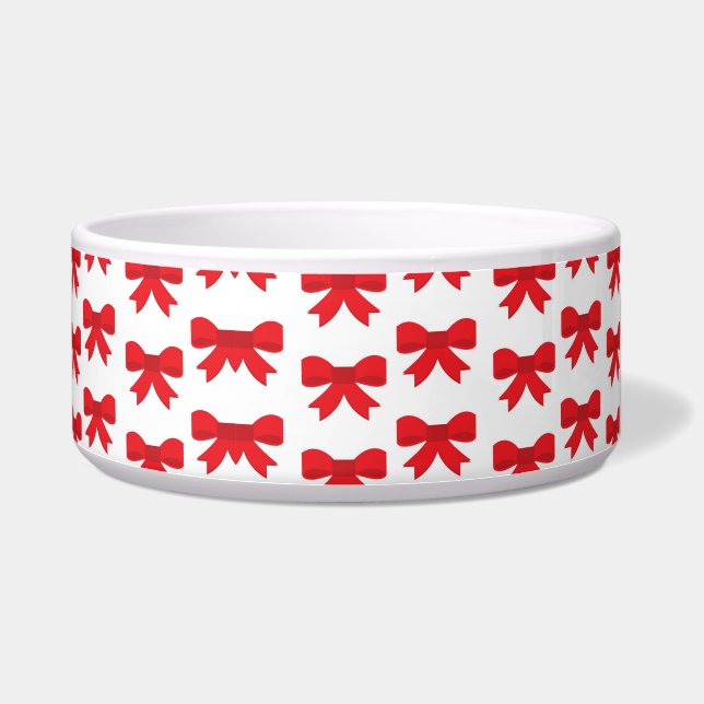 Tigela Cachorro Laços Vermelhos (Direita)