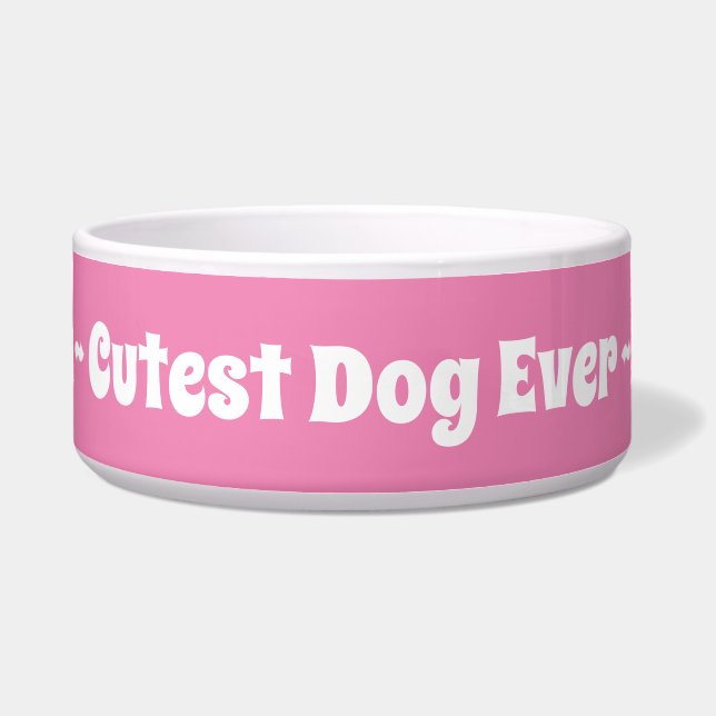 Tigela Cachorro Mais Cortante, Rosa, Nunca Pet (Frente)