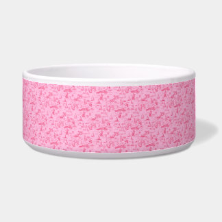Tigela Cachorro Marinho Toile Rosa