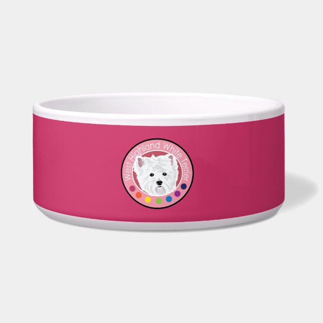 Tigela Cachorro Oeste da rodovia branca terrier (Frente)