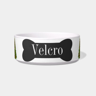 Tigela Cachorro ou Cachorro Comida de Natal Personalizada