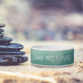 Tigela Cachorro Personalizado Cachorro de Cobra Teal Cuja