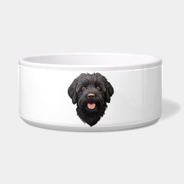 Tigela Cachorro Preto Labradoodle