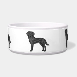 Tigela Cachorro Preto Labrador Retriever Desenho Animado 