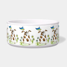 Cachorro Spotado com Pássaro