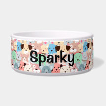 Cães Coloridos Pet Bowl Cerâmica