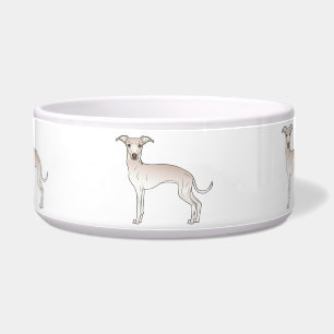 Tigela Cães de desenho animado fofos da cor creme da raça