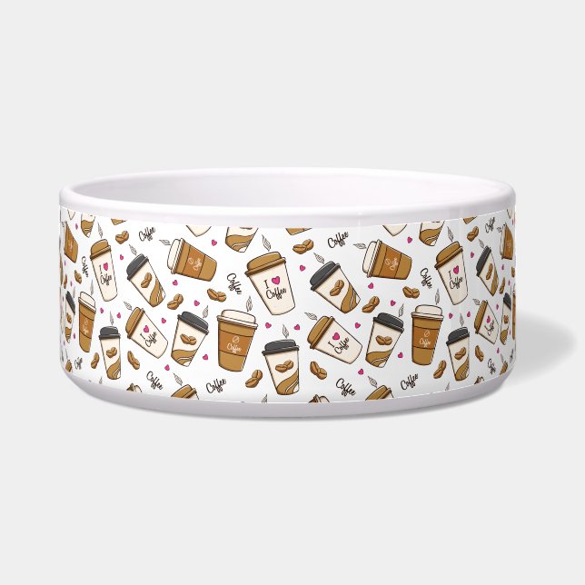 Tigela Cafés, Feijões, Fachos De Café, Lover De Café, Cor (Frente)