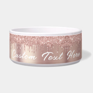 Tigela Caixa de Texto Personalizado do Glitter Dourado do