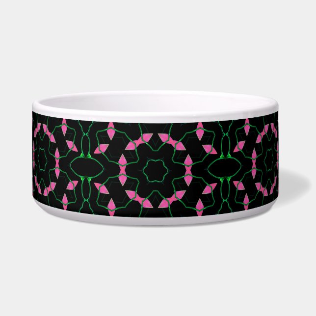 Tigela Caleidoscópio de Esmeralda e Rosa  (Frente)