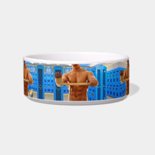 Tigela Camisa SlipperyJoe do homem musculoso sem abs peit