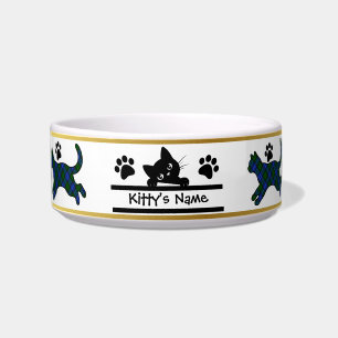 Tigela Campbell Tartan Gatinho Personalizado Cat Bowl
