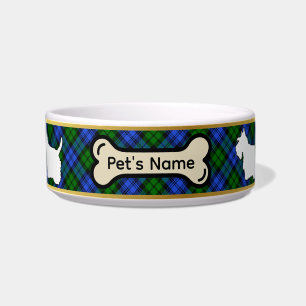 Tigela Campbell Tartan Scottie Dog Personalised Bowl