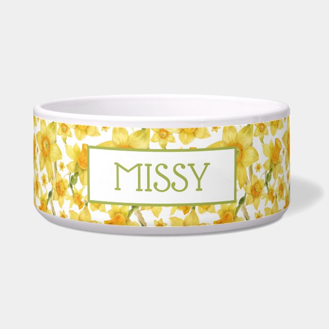 Tigela Campo de Daffodils Pet Bowl (Frente)