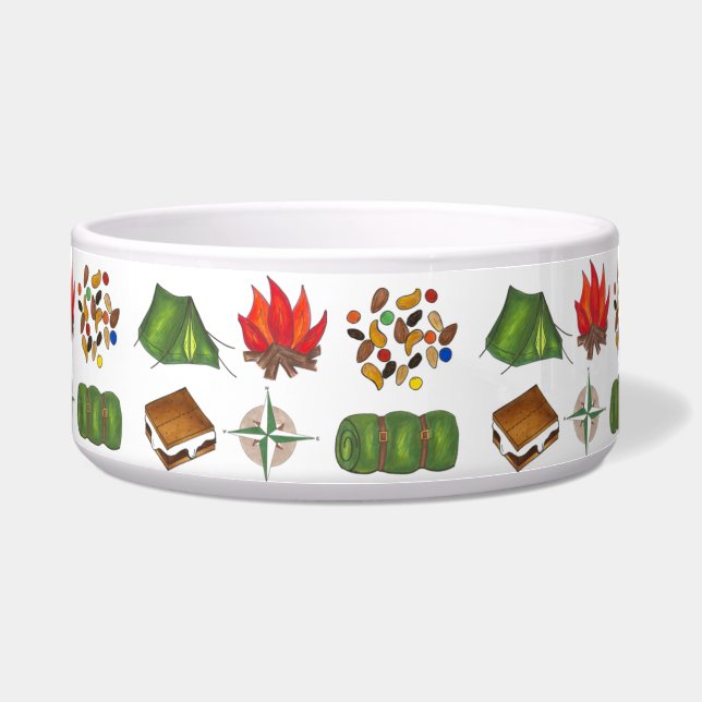 Tigela Campo de Verão Tent S'mores Pet Bowl (Frente)