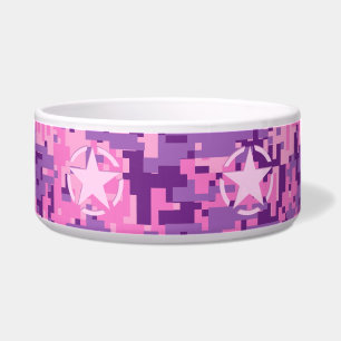 Tigela Camuflagem Digital Girly Hot Pink
