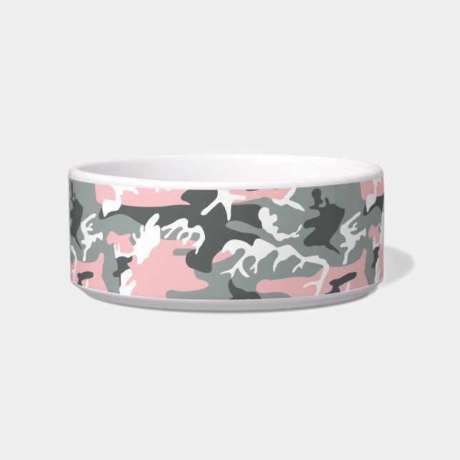 Tigela Camuflagem rosa e Cinza, Militar, Exército (Frente)