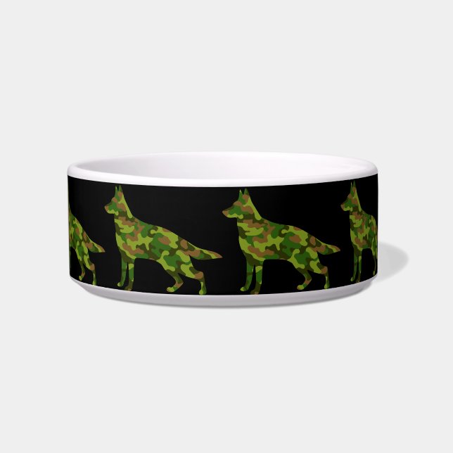 Tigela Camuflagem verde do exército alemão Shepard (Frente)