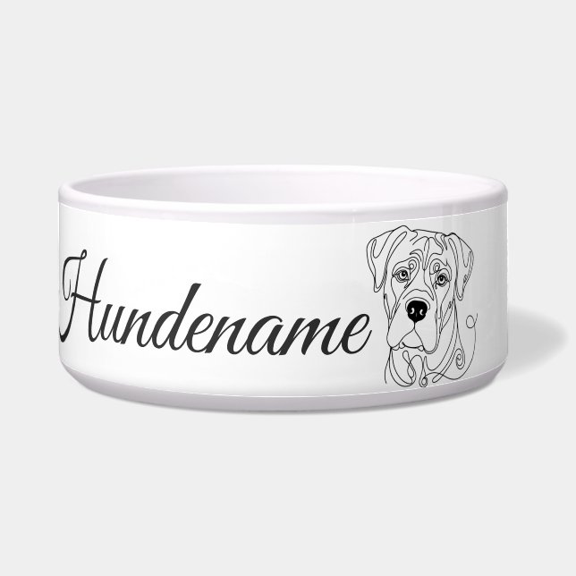 Tigela Cane Corso Minimalist Line Art personalized bowl (Frente)