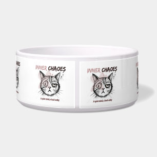 Tigela Caneca de Café com Ilustração Artística de Gato -