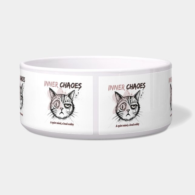 Tigela Caneca de Café com Ilustração Artística de Gato -  (Traseira)