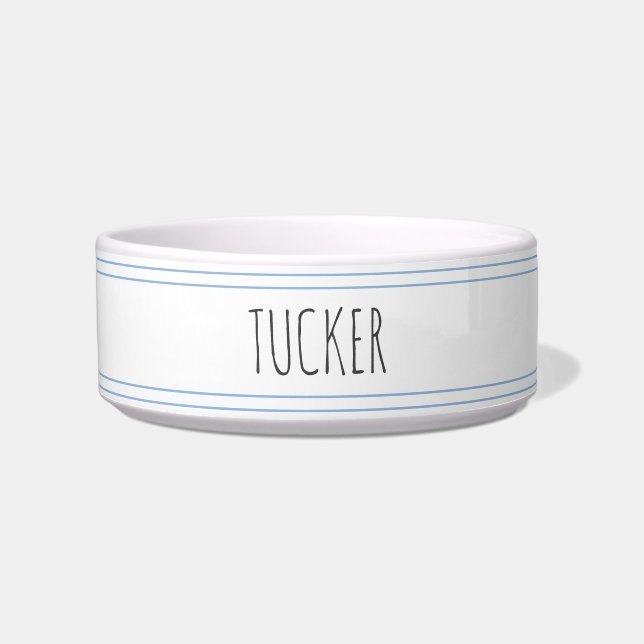 Tigela Canino Personalizado, Gato, comida de água de comp (Frente)