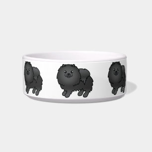 Tigela Caninos de Cartoon Pomeranianos