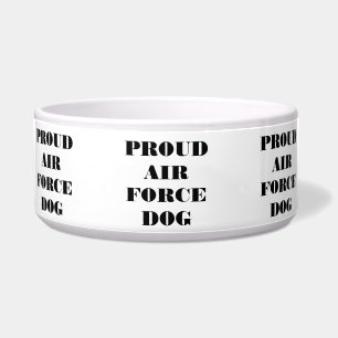 Tigela Cão da Força Aérea Orgulhosa Pet Bowl