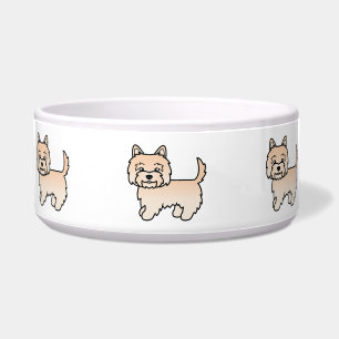 Tigela Cão de Cartoon Cream Cairn Terrier Cute